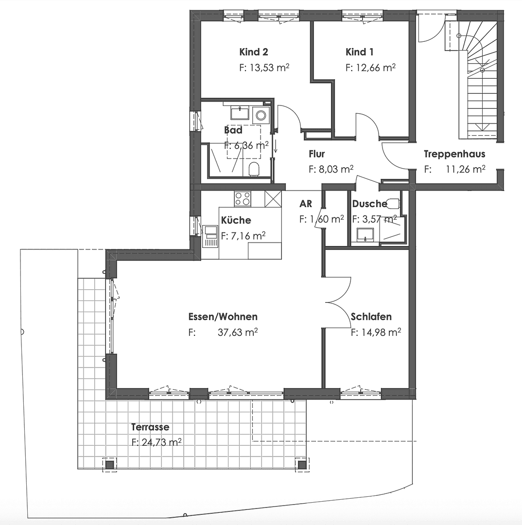Pronájem bytu 4+1 98 m², Dorfstraße 11b, Germering, Bavorsko Pronájem bytu 4+1 98 m², Dorfstraße 11b, Germering, Bavorsko