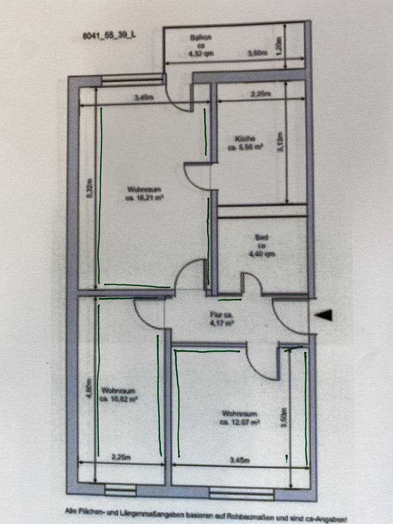 Pronájem bytu 2+1 45 m², Ernst-Thälmann-Ring 59, Greifswald, Mecklenburg-Vorpommern Pronájem bytu 2+1 45 m², Ernst-Thälmann-Ring 59, Greifswald, Mecklenburg-Vorpommern
