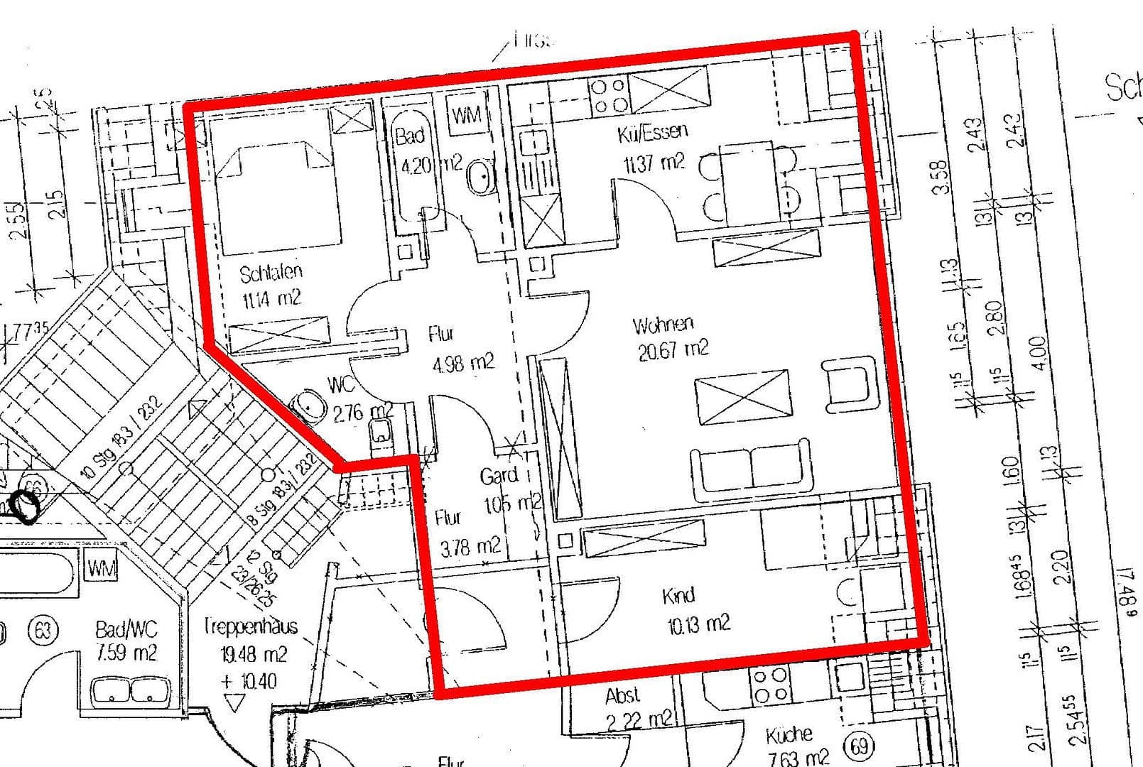 Pronájem bytu 3+1 67 m², Conrad Clauß Straße 20, Hohenstein-Ernstthal, Sasko Pronájem bytu 3+1 67 m², Conrad Clauß Straße 20, Hohenstein-Ernstthal, Sasko