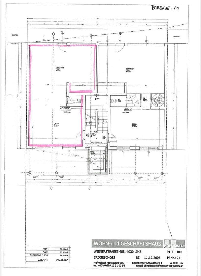 Pronájem kanceláře 80 m², Wienerstaße 488, Linz, Horní Rakousko Pronájem kanceláře 80 m², Wienerstaße 488, Linz, Horní Rakousko