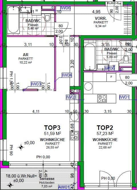 Pronájem bytu 2+1 52 m², Heiligenstädter Straße 395a, Wien, Wien Pronájem bytu 2+1 52 m², Heiligenstädter Straße 395a, Wien, Wien
