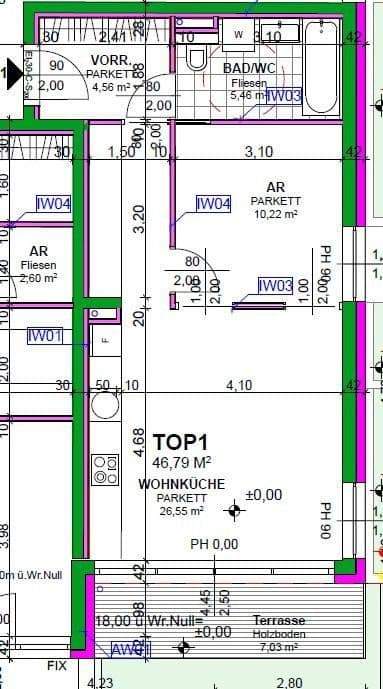 Pronájem bytu 2+1 47 m², Heiligenstädter Straße 395a, Wien, Wien Pronájem bytu 2+1 47 m², Heiligenstädter Straße 395a, Wien, Wien