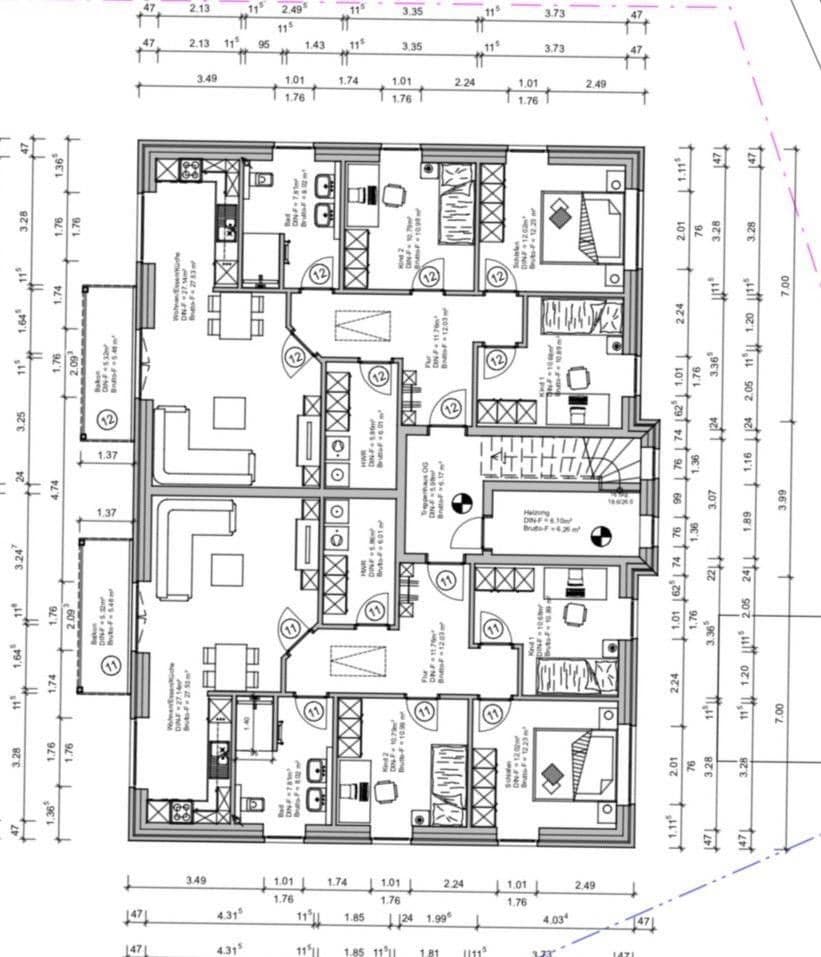 Pronájem bytu 5+1 92 m², Bahnweg 1b, Barßel, Dolní Sasko Pronájem bytu 5+1 92 m², Bahnweg 1b, Barßel, Dolní Sasko
