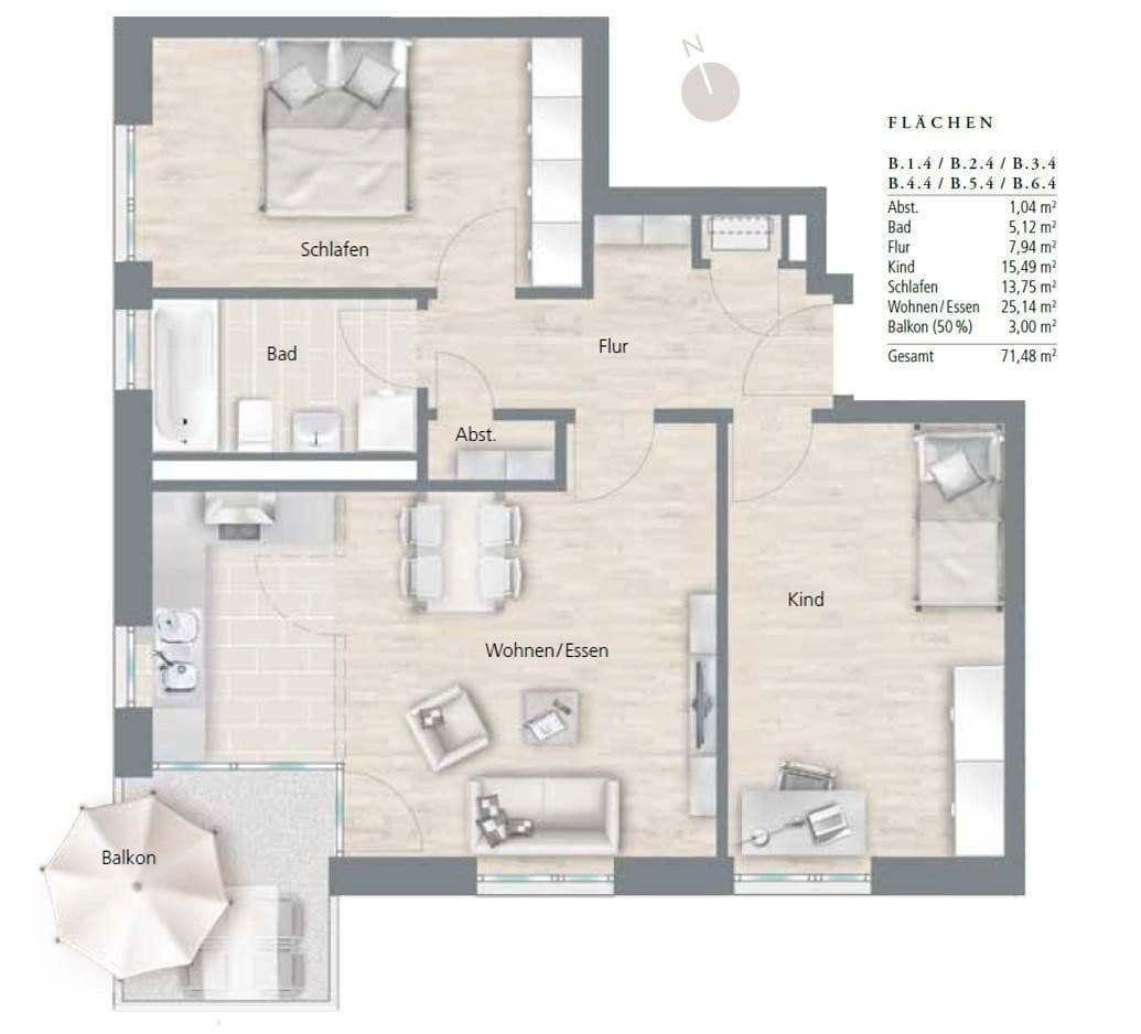 Prodej bytu 3+1 72 m², Georg-Aichinger-Straße 8, Regensburg, Bavorsko Prodej bytu 3+1 72 m², Georg-Aichinger-Straße 8, Regensburg, Bavorsko