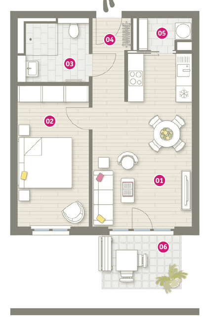 Pronájem bytu 2+1 51 m², Graf-Arco-Str. 1, Nauen, Braniborsko Pronájem bytu 2+1 51 m², Graf-Arco-Str. 1, Nauen, Braniborsko