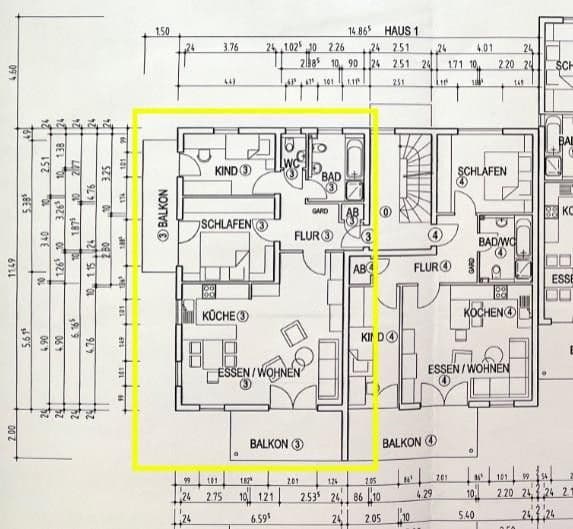 Pronájem bytu 3+1 80 m², Herdweg 2, Erlenbach, Bádensko-Württembersko Pronájem bytu 3+1 80 m², Herdweg 2, Erlenbach, Bádensko-Württembersko