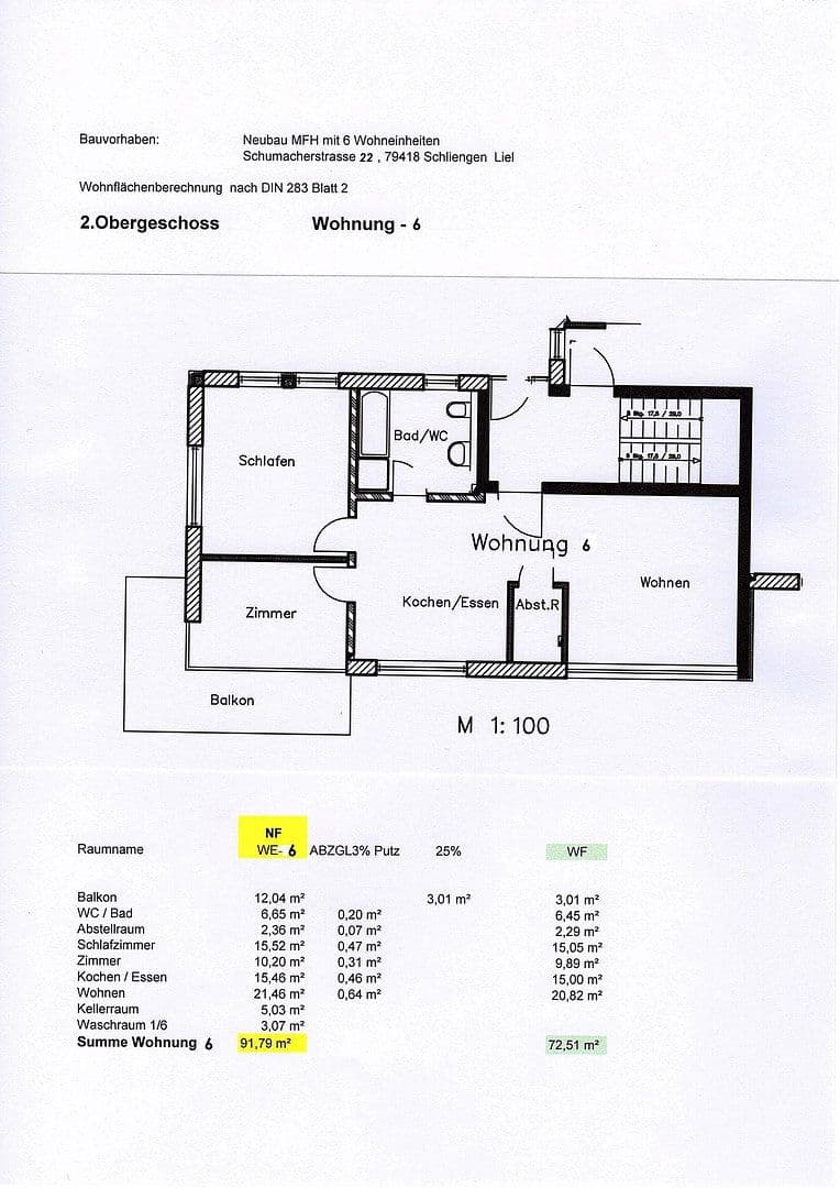 Pronájem bytu 3+1 73 m², Schliengen, Bádensko-Württembersko Pronájem bytu 3+1 73 m², Schliengen, Bádensko-Württembersko