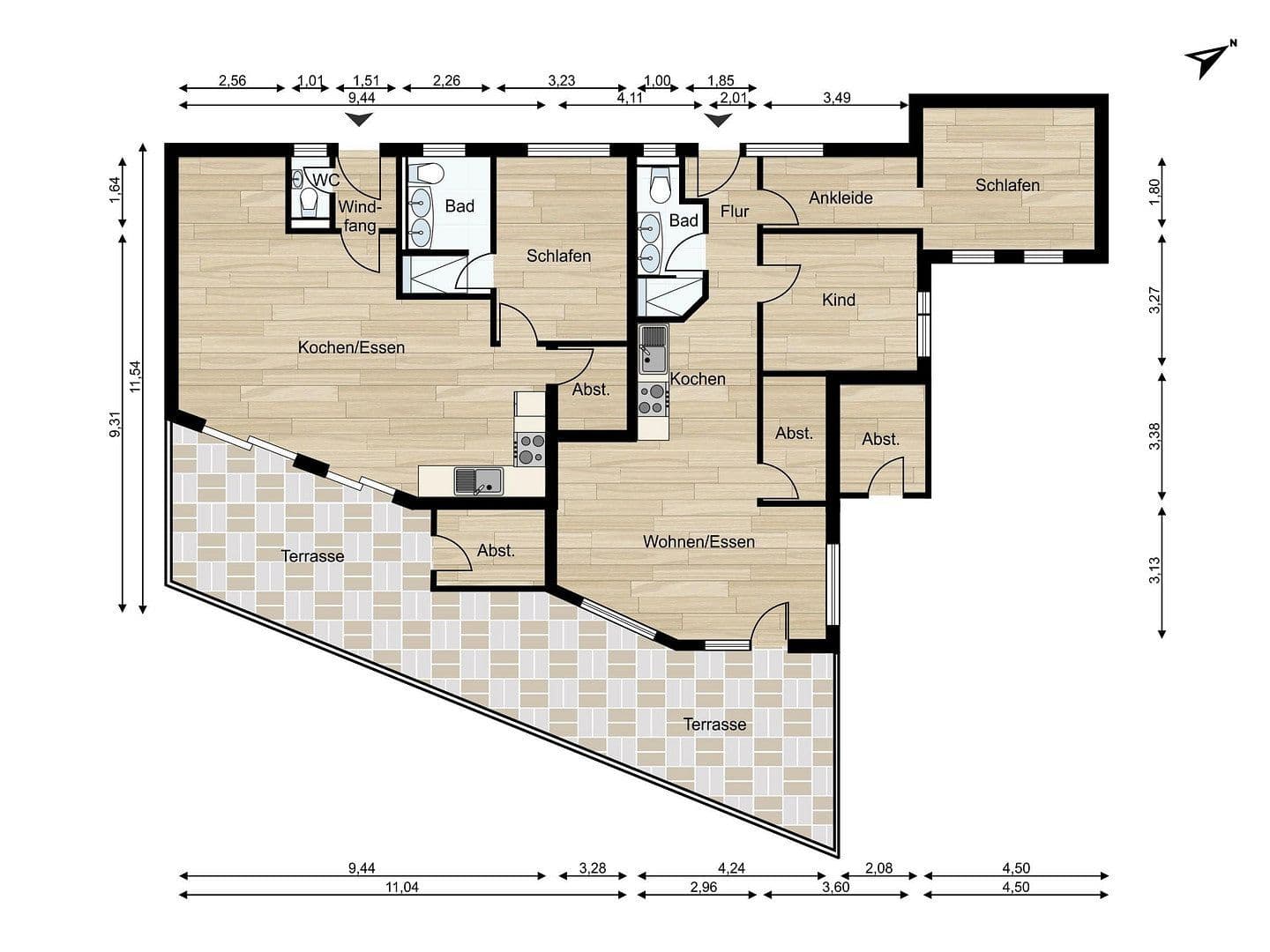 Prodej bytu 2+1 84 m², Am Fridericussiel 20, Norden, Dolní Sasko Prodej bytu 2+1 84 m², Am Fridericussiel 20, Norden, Dolní Sasko