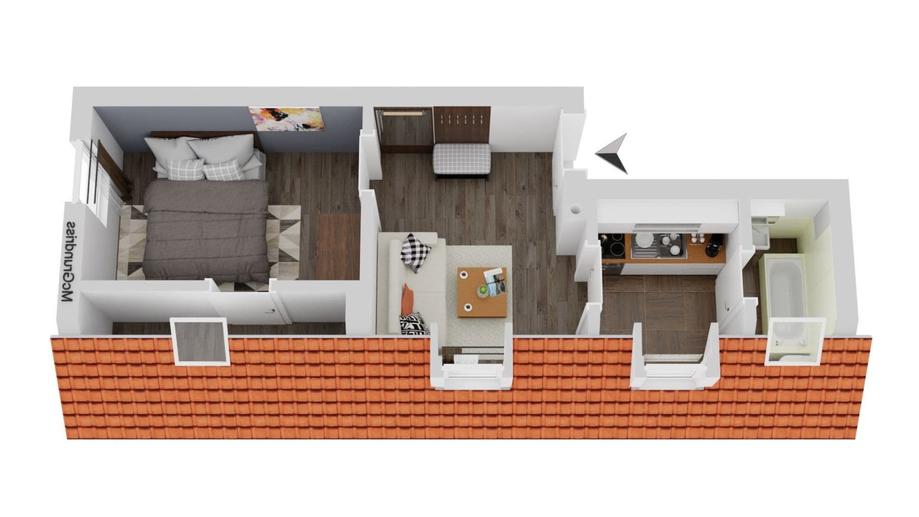 Pronájem bytu 2+kk 59 m², Wiesloch, Bádensko-Württembersko Pronájem bytu 2+kk 59 m², Wiesloch, Bádensko-Württembersko
