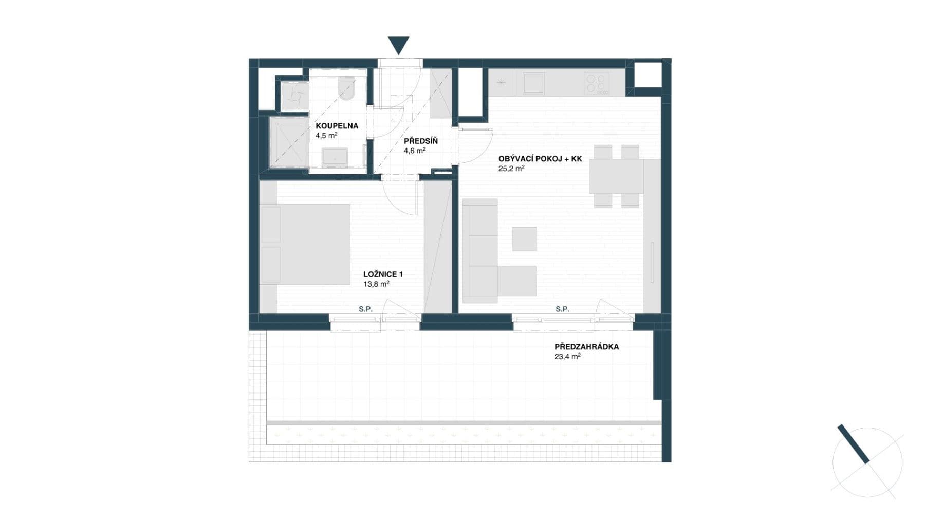 Pronájem bytu 2+kk 52 m², Hodkovická, Praha, Praha Pronájem bytu 2+kk 52 m², Hodkovická, Praha, Praha