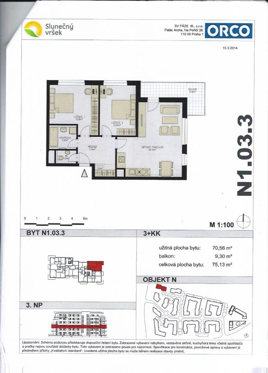 Pronájem bytu 3+kk 70 m², Rižská, Praha, Praha Pronájem bytu 3+kk 70 m², Rižská, Praha, Praha