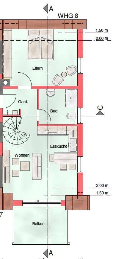 Pronájem bytu 3+1 74 m², Crailsheimer Str. 2, Frankenhardt, Bádensko-Württembersko Pronájem bytu 3+1 74 m², Crailsheimer Str. 2, Frankenhardt, Bádensko-Württembersko