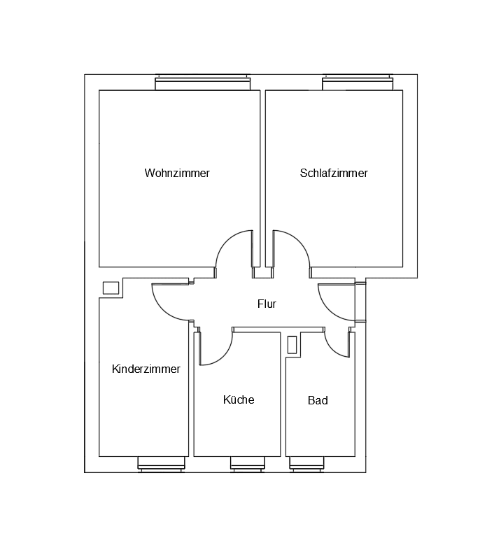 Pronájem bytu 3+1 60 m², Birkenstraße 1, Groß Kreutz (Havel), Braniborsko Pronájem bytu 3+1 60 m², Birkenstraße 1, Groß Kreutz (Havel), Braniborsko