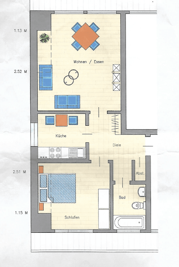 Pronájem bytu 2+1 53 m², Kranichweg 41, Münster, Severní Porýní-Vestfálsko Pronájem bytu 2+1 53 m², Kranichweg 41, Münster, Severní Porýní-Vestfálsko