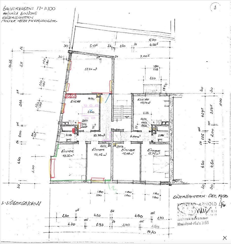 Pronájem bytu 3+1 90 m², St. Franziskus-Str. 9, Kaiserslautern, Porýní-Falc Pronájem bytu 3+1 90 m², St. Franziskus-Str. 9, Kaiserslautern, Porýní-Falc