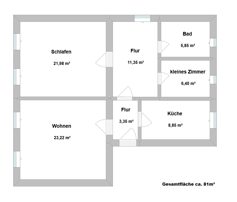 Pronájem bytu 2+kk 81 m², Lindenstraße 32, Velten, Braniborsko Pronájem bytu 2+kk 81 m², Lindenstraße 32, Velten, Braniborsko