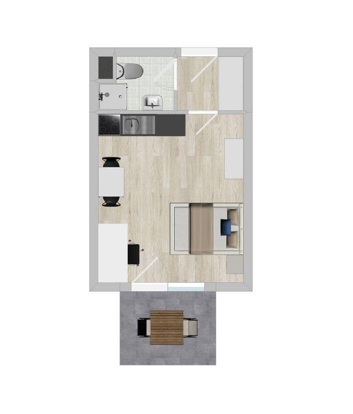 Pronájem bytu 1+1 25 m², Hinter der Saline 4, Lüneburg, Dolní Sasko Pronájem bytu 1+1 25 m², Hinter der Saline 4, Lüneburg, Dolní Sasko