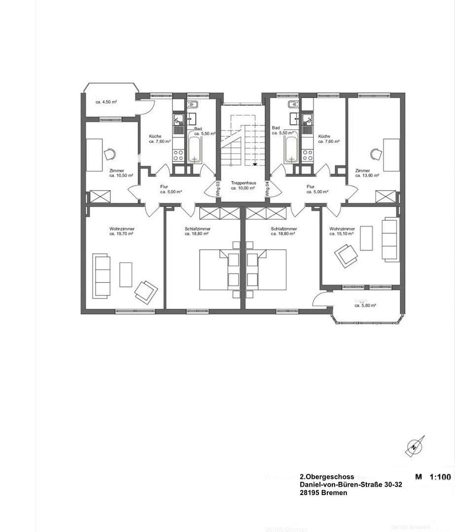 Prodej domu 1.066 m², pozemek 318 m², RESERVIERT!!!! Daniel-von-Büren-Straße 30-32, Bremen, Bremen Prodej domu 1.066 m², pozemek 318 m², RESERVIERT!!!! Daniel-von-Büren-Straße 30-32, Bremen, Bremen