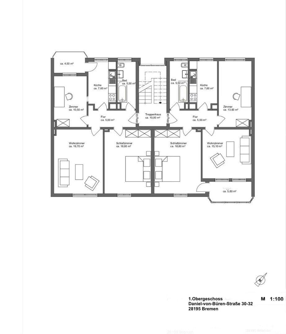 Prodej domu 1.066 m², pozemek 318 m², RESERVIERT!!!! Daniel-von-Büren-Straße 30-32, Bremen, Bremen Prodej domu 1.066 m², pozemek 318 m², RESERVIERT!!!! Daniel-von-Büren-Straße 30-32, Bremen, Bremen