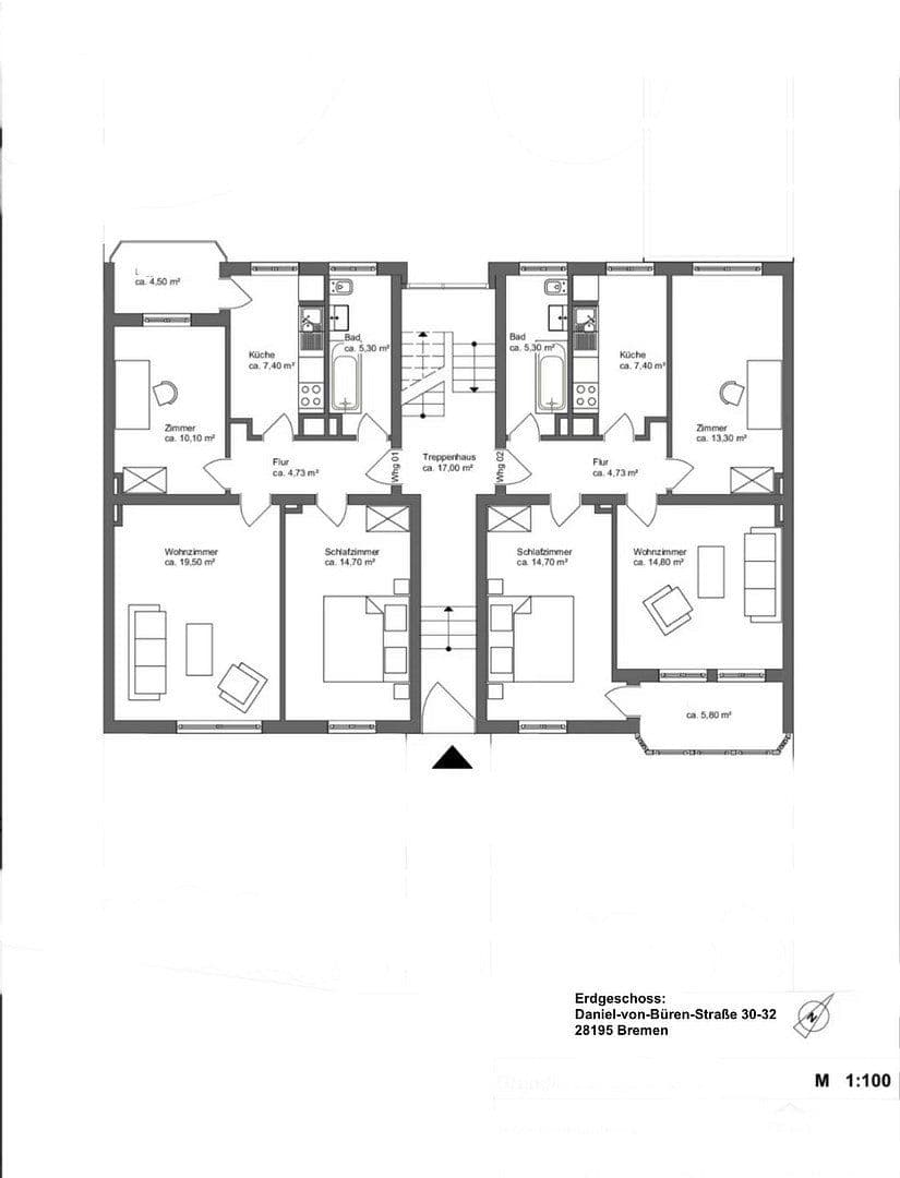 Prodej domu 1.066 m², pozemek 318 m², RESERVIERT!!!! Daniel-von-Büren-Straße 30-32, Bremen, Bremen Prodej domu 1.066 m², pozemek 318 m², RESERVIERT!!!! Daniel-von-Büren-Straße 30-32, Bremen, Bremen