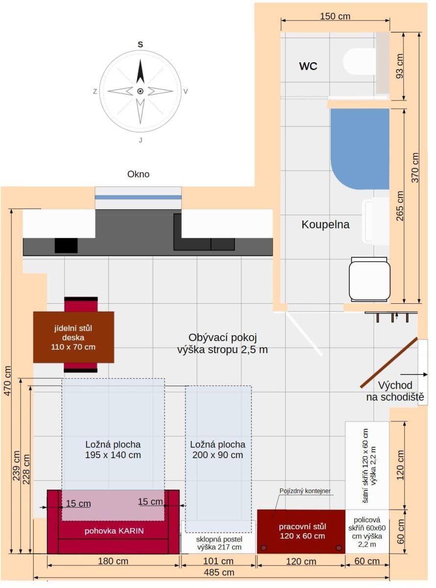 Pronájem bytu 1+kk 27 m², Slovenská, Praha, Praha Pronájem bytu 1+kk 27 m², Slovenská, Praha, Praha