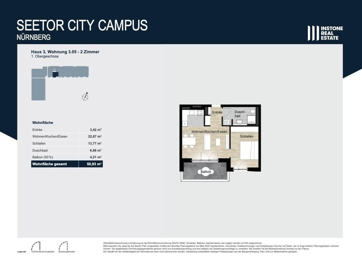 Pronájem bytu 2+1 51 m², Nürnberg, Bavorsko Pronájem bytu 2+1 51 m², Nürnberg, Bavorsko