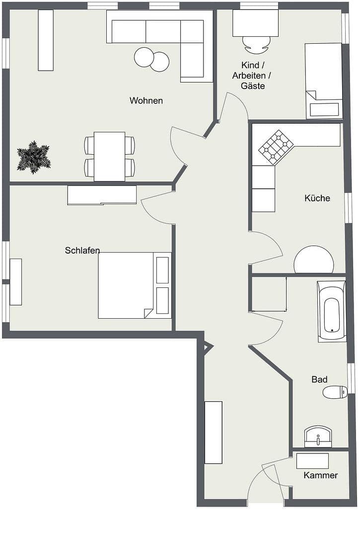Pronájem bytu 3+1 81 m², Dorfstraße 25, Moisburg, Dolní Sasko Pronájem bytu 3+1 81 m², Dorfstraße 25, Moisburg, Dolní Sasko
