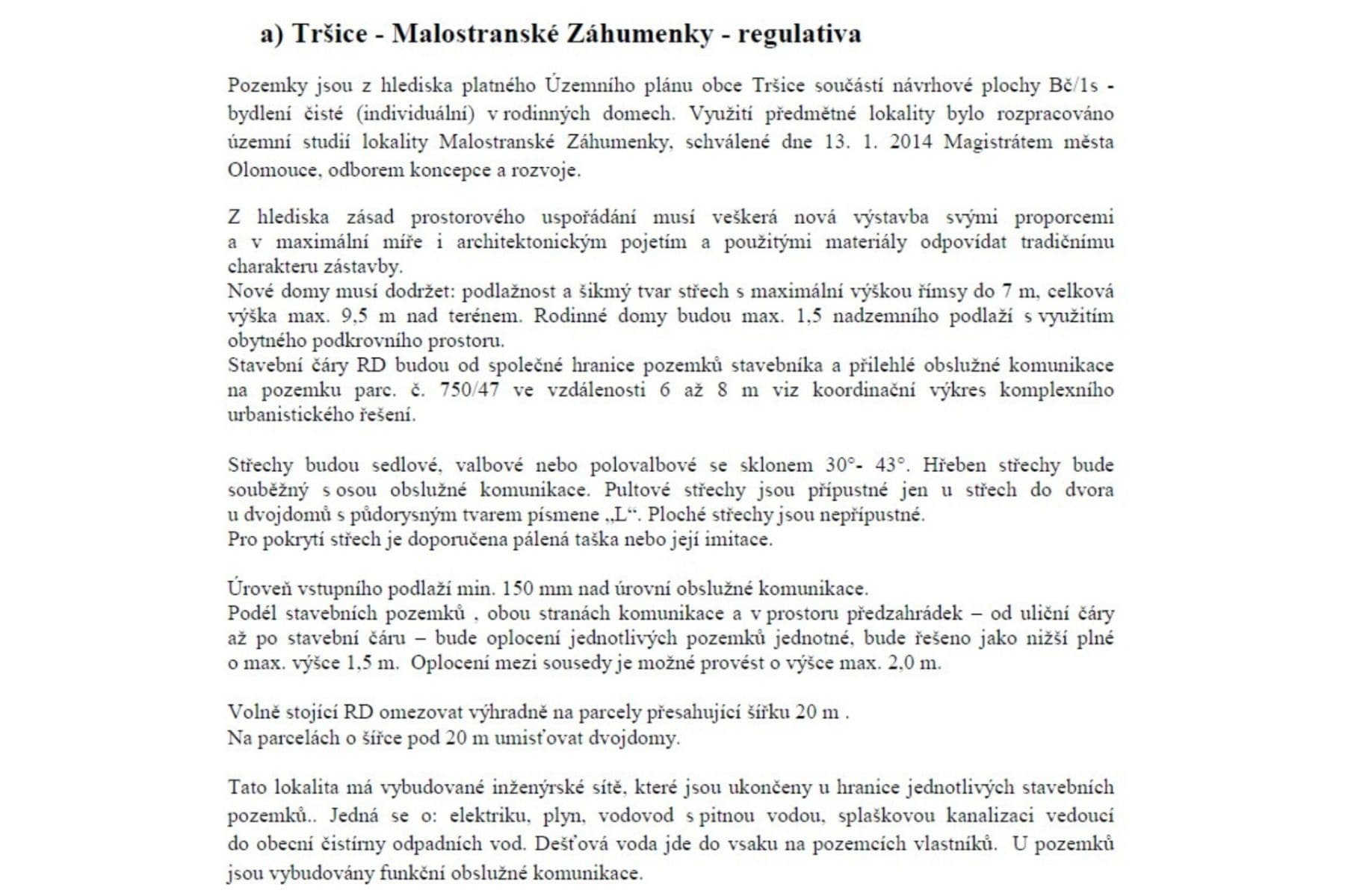 Prodej pozemku 973 m², Tršice, Olomoucký kraj Prodej pozemku 973 m², Tršice, Olomoucký kraj