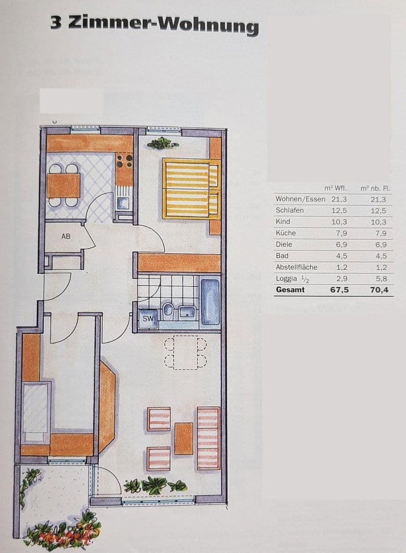 Pronájem bytu 3+1 68 m², Wollgrasweg 2, Schöneiche bei Berlin, Braniborsko Pronájem bytu 3+1 68 m², Wollgrasweg 2, Schöneiche bei Berlin, Braniborsko