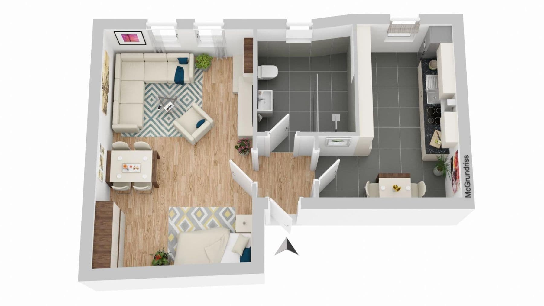 Pronájem bytu 2+1 48 m², Osnabrück, Dolní Sasko Pronájem bytu 2+1 48 m², Osnabrück, Dolní Sasko