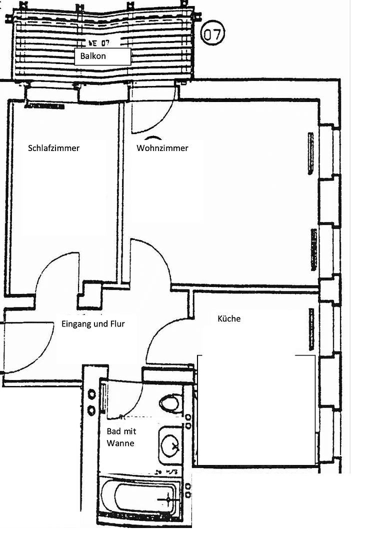 Pronájem bytu 2+1 48 m², Gohliser Str. 6, Dresden, Sasko Pronájem bytu 2+1 48 m², Gohliser Str. 6, Dresden, Sasko