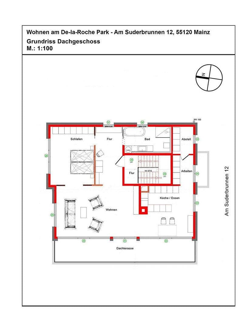 Pronájem bytu 2+1 109 m², Am Suderbrunnen 12, Mainz, Porýní-Falc Pronájem bytu 2+1 109 m², Am Suderbrunnen 12, Mainz, Porýní-Falc