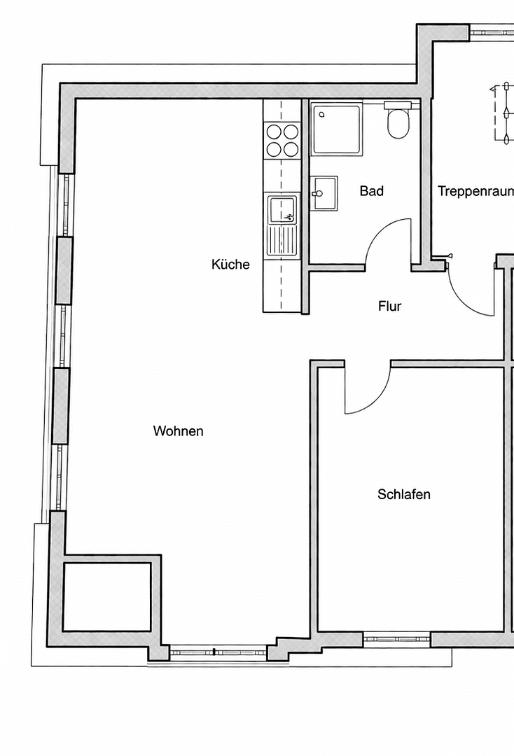 Pronájem bytu 2+1 52 m², Ernst-Cammann Straße 1, Hannover, Dolní Sasko Pronájem bytu 2+1 52 m², Ernst-Cammann Straße 1, Hannover, Dolní Sasko