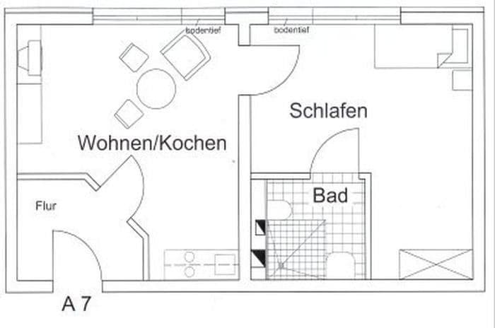 Pronájem bytu 1+1 23 m², Ostbahnhofstr. 20A, Eilenburg, Sasko Pronájem bytu 1+1 23 m², Ostbahnhofstr. 20A, Eilenburg, Sasko