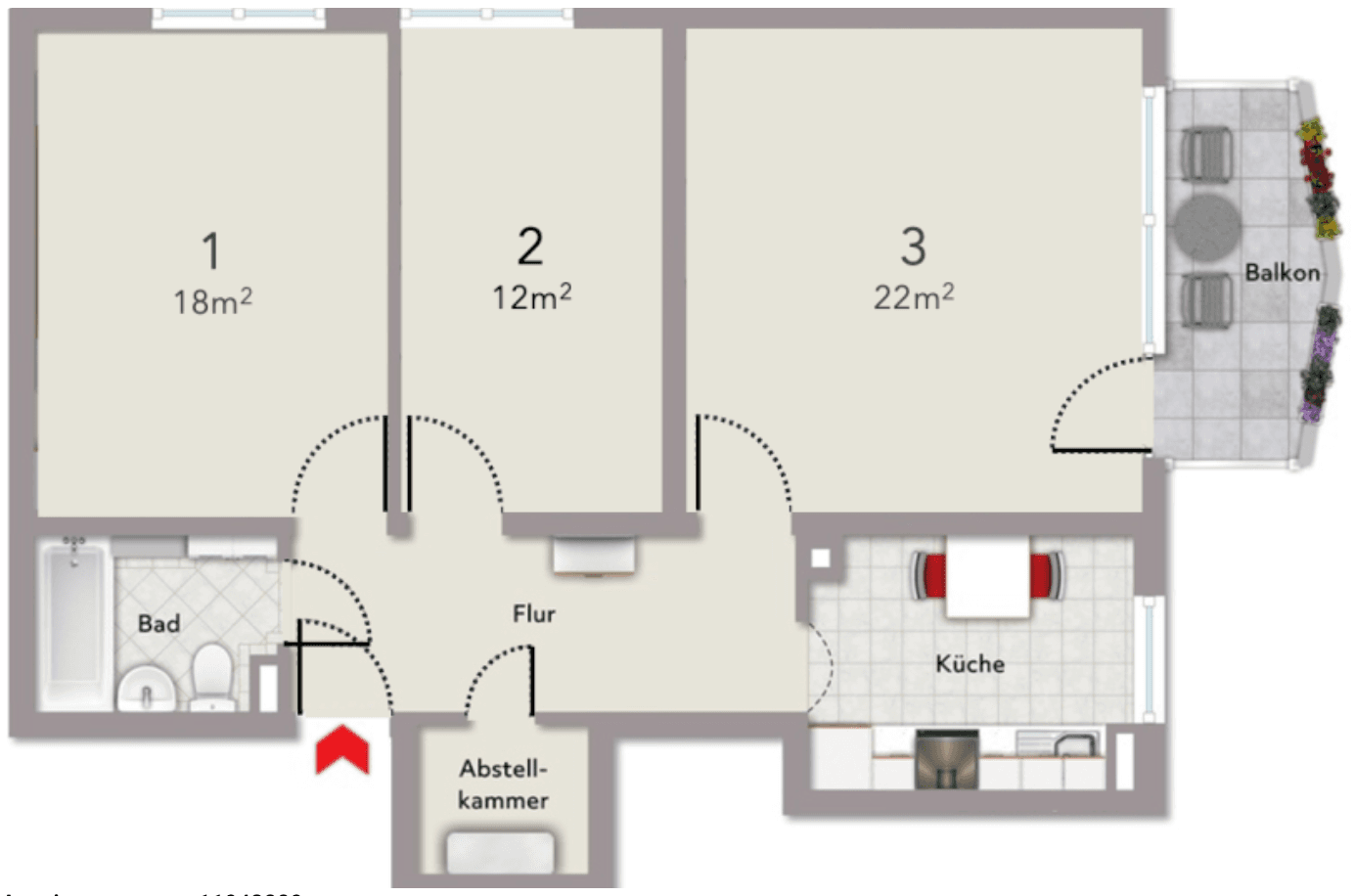 Pronájem bytu 12 m², Am Schwarzenberg 4, Würzburg, Bavorsko Pronájem bytu 12 m², Am Schwarzenberg 4, Würzburg, Bavorsko