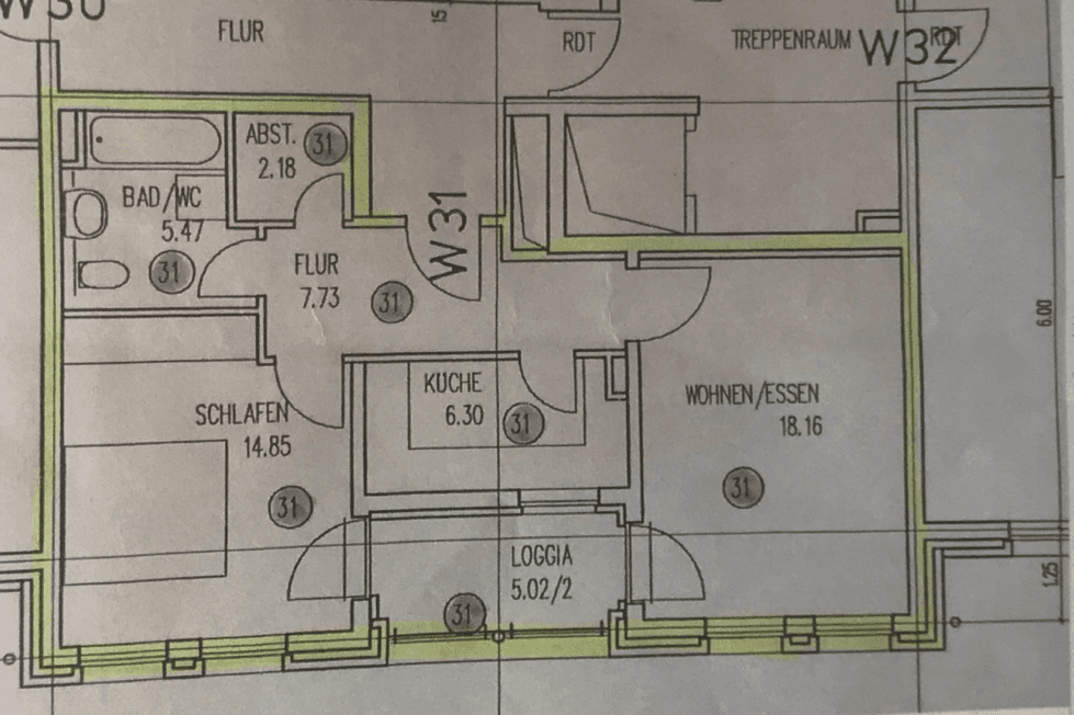 Pronájem bytu 2+1 58 m², Liebknechstraße 66, Magdeburg, Sasko-Anhaltsko Pronájem bytu 2+1 58 m², Liebknechstraße 66, Magdeburg, Sasko-Anhaltsko