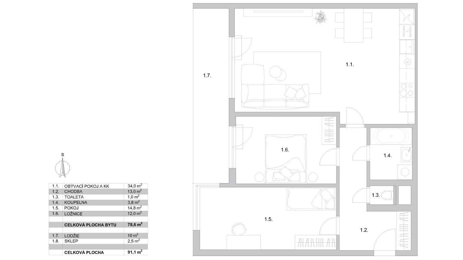 Prodej bytu 3+kk 90 m², Sicherova, Praha, Praha Prodej bytu 3+kk 90 m², Sicherova, Praha, Praha