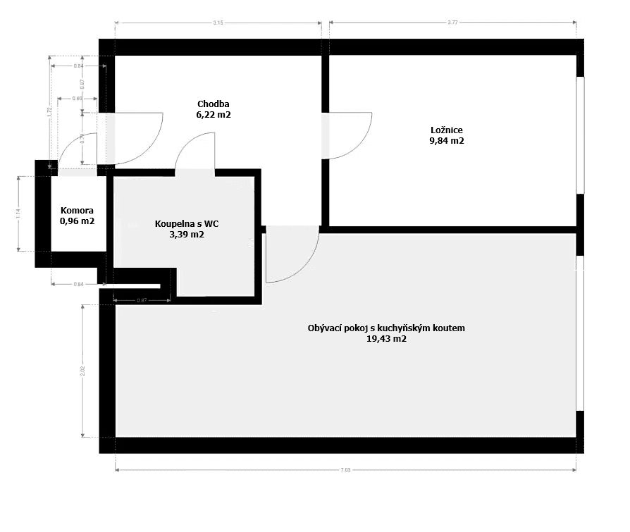 Prodej bytu 2+kk 39 m², Šluknovská, Praha, Praha Prodej bytu 2+kk 39 m², Šluknovská, Praha, Praha