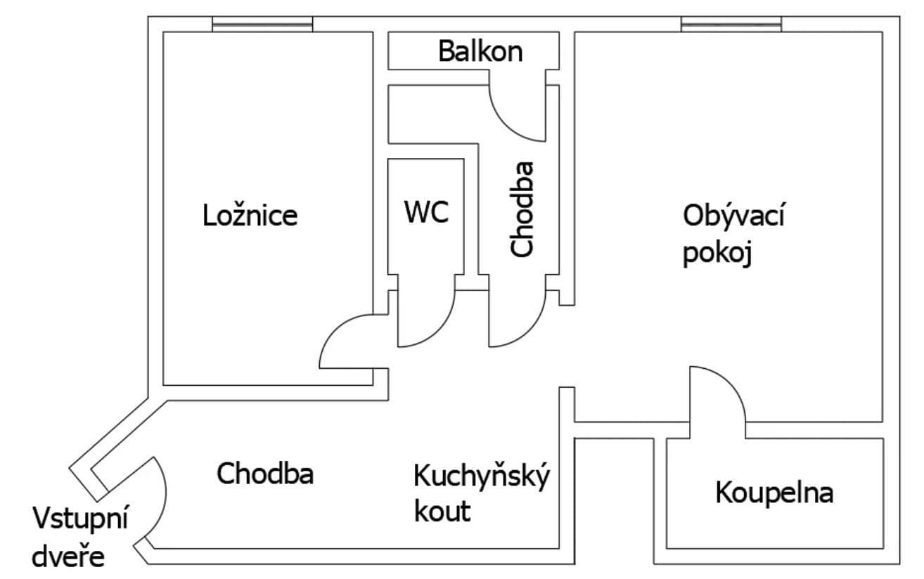Pronájem bytu 2+kk 58 m², Na Veselí, Praha, Praha Pronájem bytu 2+kk 58 m², Na Veselí, Praha, Praha