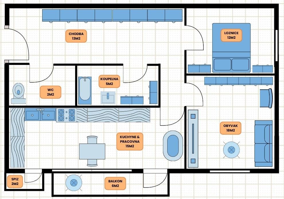 Prodej bytu 3+kk 66 m², Oranžová, Chrášťany, Středočeský kraj Prodej bytu 3+kk 66 m², Oranžová, Chrášťany, Středočeský kraj