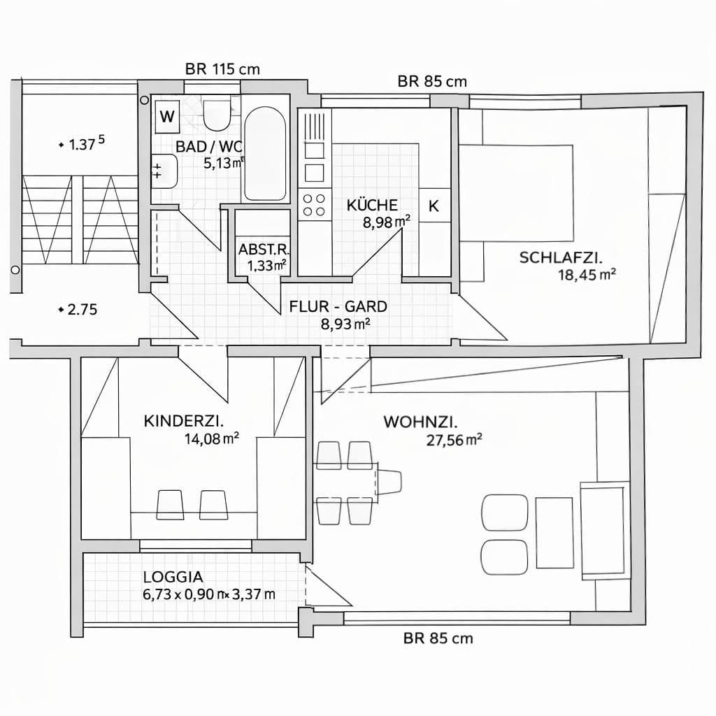 Prodej bytu 3+1 86 m², Herzogenaurach, Bavorsko Prodej bytu 3+1 86 m², Herzogenaurach, Bavorsko