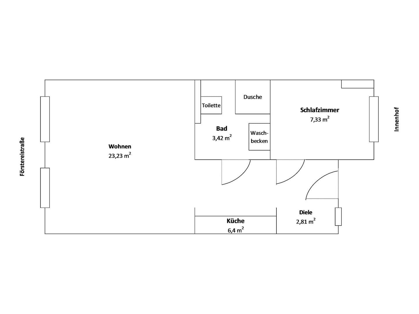 Prodej bytu 2+1 44 m², Louisenstraße, Dresden, Sasko Prodej bytu 2+1 44 m², Louisenstraße, Dresden, Sasko