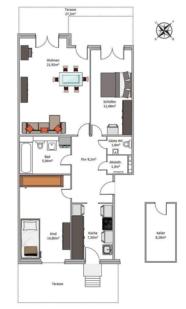 Prodej bytu 3+1 80 m², Hamburg, Hamburg Prodej bytu 3+1 80 m², Hamburg, Hamburg