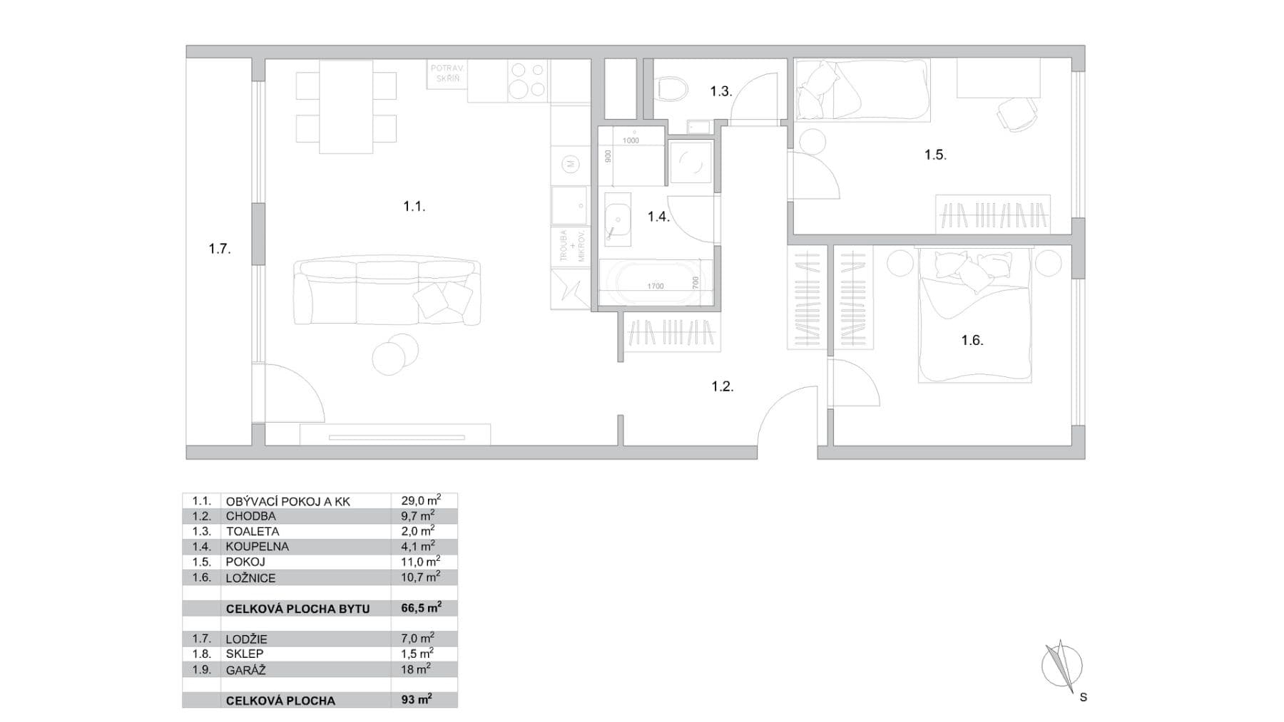 Prodej bytu 3+kk 76 m², Šluknovská, Praha, Praha Prodej bytu 3+kk 76 m², Šluknovská, Praha, Praha