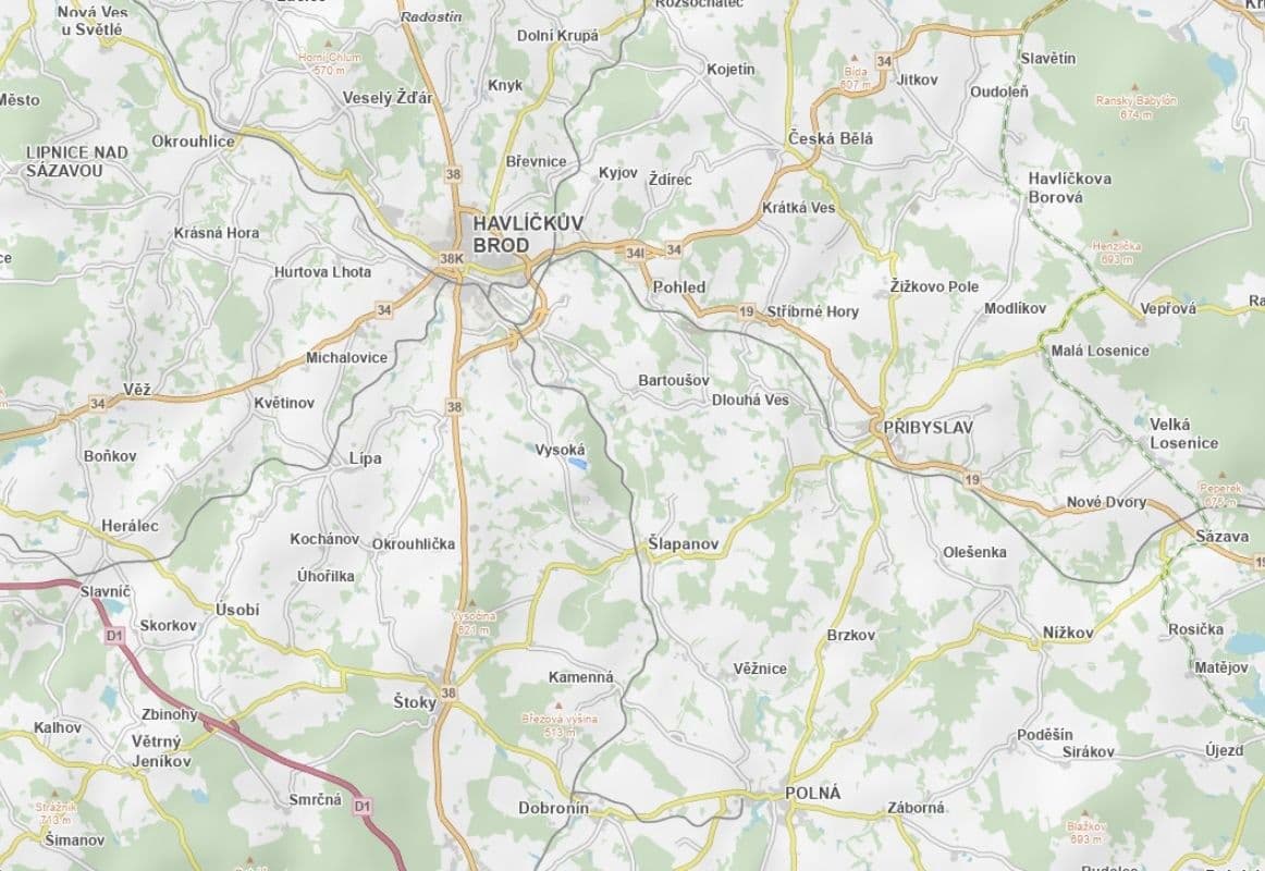 Prodej pozemku 10.000 m², Vysoká, Kraj Vysočina Prodej pozemku 10.000 m², Vysoká, Kraj Vysočina