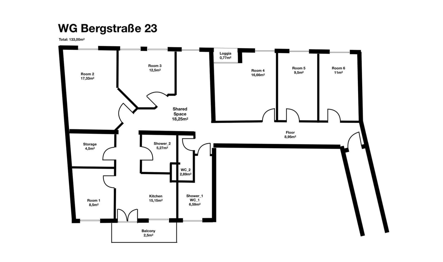 Pronájem bytu 10 m², Bergstraße 23,, Augsburg, Bavorsko Pronájem bytu 10 m², Bergstraße 23,, Augsburg, Bavorsko