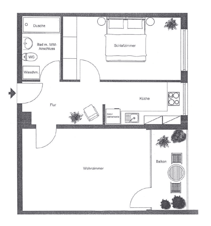 Pronájem bytu 2+1 60 m², Steinbach (Taunus), Hessen Pronájem bytu 2+1 60 m², Steinbach (Taunus), Hessen