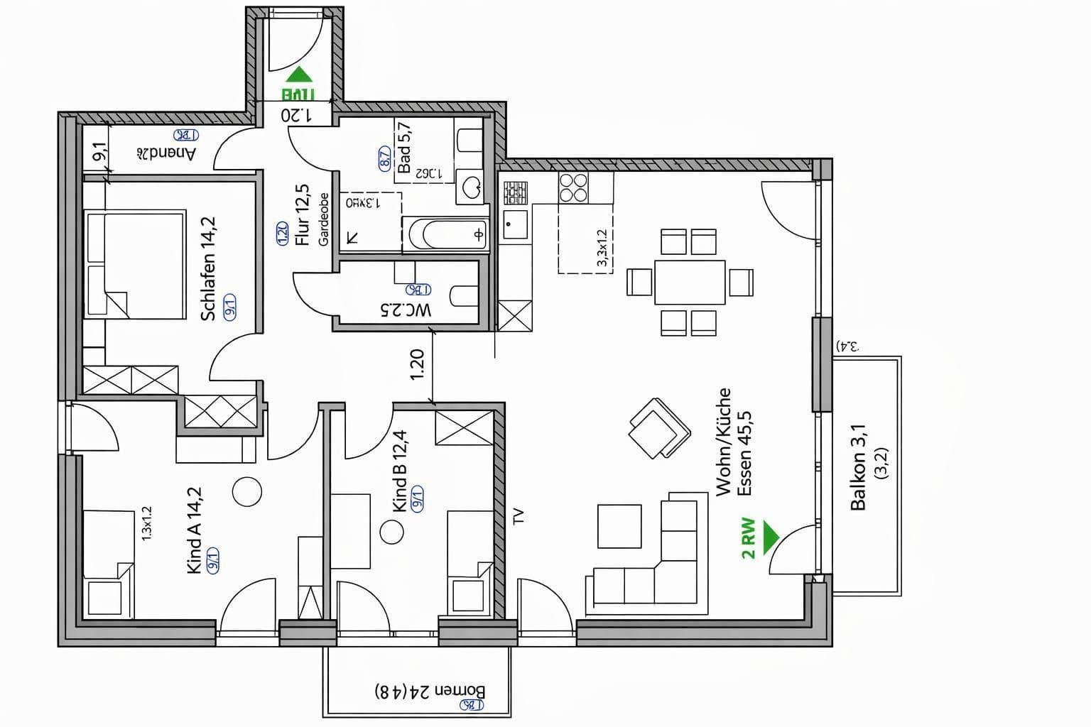 Pronájem bytu 4+1 117 m², Grünlandstr. 3, Karlsfeld, Bavorsko Pronájem bytu 4+1 117 m², Grünlandstr. 3, Karlsfeld, Bavorsko