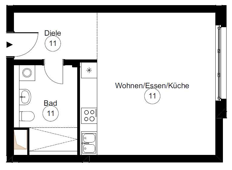 Pronájem bytu 1+1 41 m², Genthiner Str. 46, Berlin, Berlín Pronájem bytu 1+1 41 m², Genthiner Str. 46, Berlin, Berlín