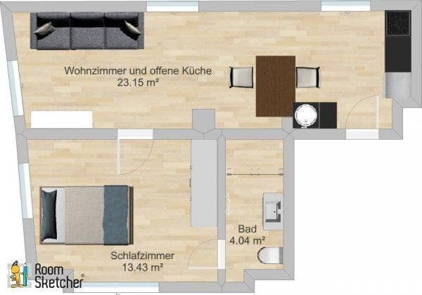 Pronájem bytu 2+1 41 m², Martin-Kirchner-Straße 8, Mainz, Porýní-Falc Pronájem bytu 2+1 41 m², Martin-Kirchner-Straße 8, Mainz, Porýní-Falc